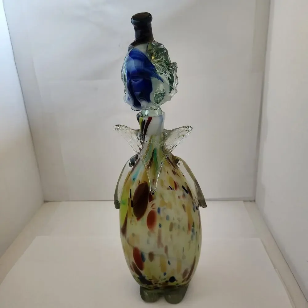 Gorgeous MCM Vintage MURANO ART GLASS CLOWN Decanter multicolor - Picture 3 of 4